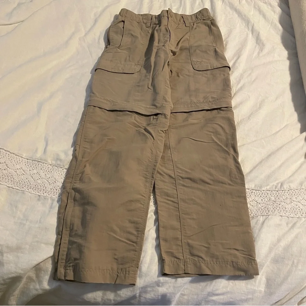 The North face Men's SMALL Convertible Pants Cargo Tan Khakis pockets shorts